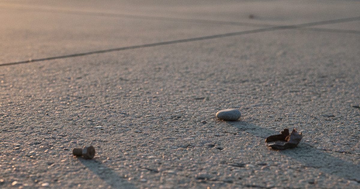 Foreign object debris on airfield pavement