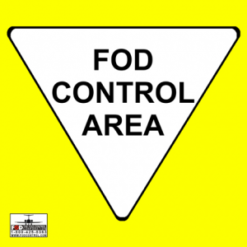 24" x 24" Aluminum FOD Control Sign