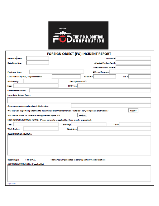 FOD Incident Report