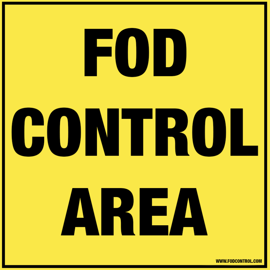 12" x 12" FOD Control Sign