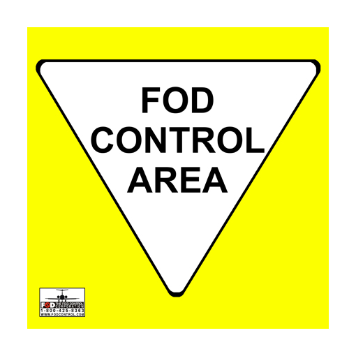 24" x 24" Aluminum FOD Control Sign