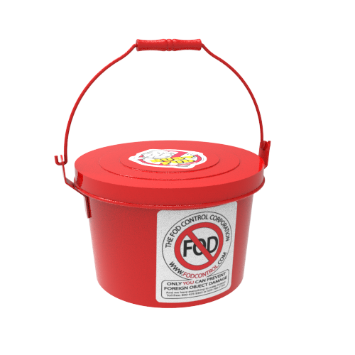 Fod Control Container 6-Gallon Red FOD Storage Container | FOD Control