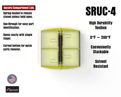 4 Compartment Polypropylene TREY® - Image 6