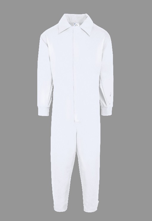 Coveralls, white, front view